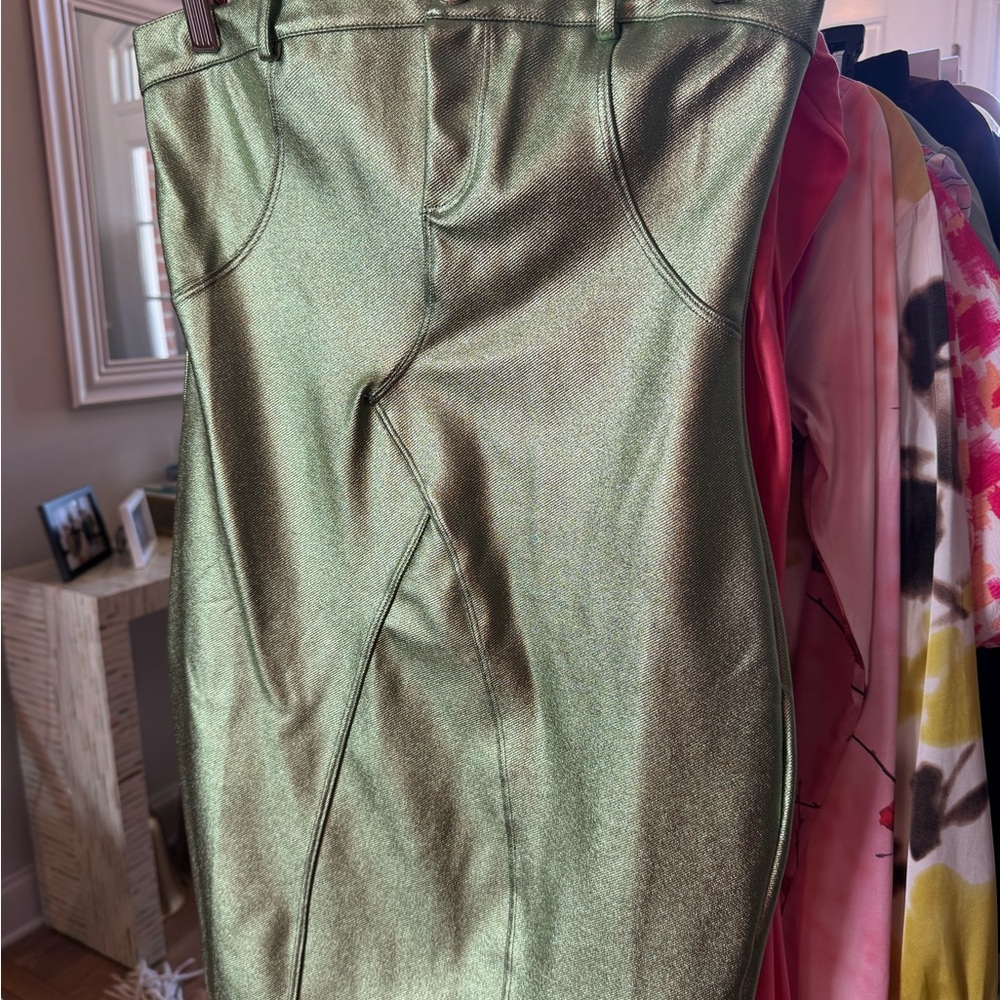 Fashion Nova Metallic Green dress